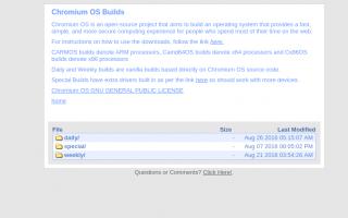 Установка Chromium OS 54