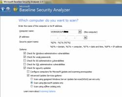 Počáteční bezpečnostní analýza - Microsoft Baseline Security Analyzer