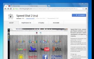 Speed Dial для Google Chrome